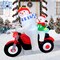 5.7FT Christmas Motorcycle Inflatable Snowman, Blow Up Snowman Father & Son on Motorcycle with Built-in LED Lights & Blower, Christmas Inflatable Outdoor Decoration for Yard Xmas Outside Decor